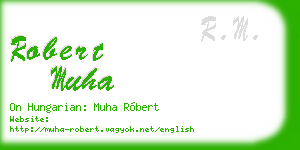 robert muha business card